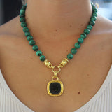 Cushion Onyx Seal "Pegasus" Pendant with hinged bale