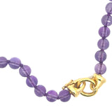 21" "Serena" Clasp Necklace With 7mm Cabochon Amethyst Beads