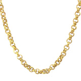 21" "Tiny Venezia" Hammered Link Necklace with gold toggle clasp