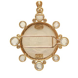 18th Century Chinese Gambling Counter Pendant/Brooch with Diamonds and Moonstones