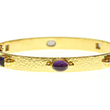Flat ribbon ‘Roberta’ amethyst bangle bracelet
