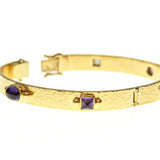Flat ribbon ‘Roberta’ amethyst bangle bracelet