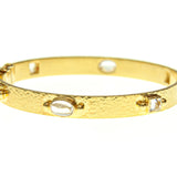 Flat ribbon ‘Roberta’ moonstone bangle bracelet