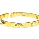Flat ribbon ‘Roberta’ moonstone bangle bracelet