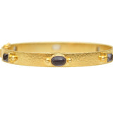 Flat ribbon ‘Roberta’ iolite bangle bracelet