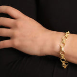 "Torcello" link bracelet with circle clasp