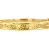 Thin Bangle Bracelet with Sets of Large and Small Gold Dots