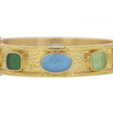 Wide Venetian Glass Intaglio "Chimera Quadrato" & "Flying Pegasus" Bracelet