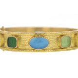 Wide Venetian Glass Intaglio "Chimera Quadrato" & "Flying Pegasus" Bracelet