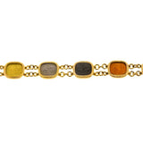 Venetian Glass Intaglio "Mythology" Large Link Bracelet