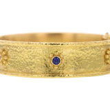 Blue Sapphire Daisy Bangle Bracelet
