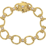 Diamond "Rimini" Link Bracelet with Diamond Box Clasp