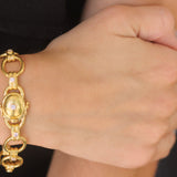 Diamond "Rimini" Link Bracelet with Diamond Box Clasp