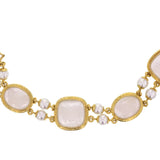 Rock Crystal Intaglio "Bee & Moth" Link and Pearl Bracelet