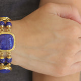 Lapis Intaglio "Bee & Moth" Link Bracelet