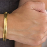 Flat Narrow Bangle Bracelet