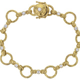 Diamond "Celtic" Link Bracelet with Diamond On Box Clasp