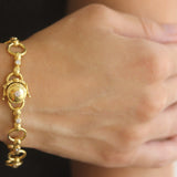 Diamond "Celtic" Link Bracelet with Diamond On Box Clasp