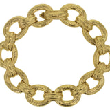 "Borghese" Link Bracelet with Banded Connectors and Hidden Closure