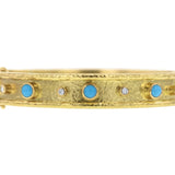 Turquoise and Diamond Bangle Bracelet