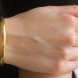 Gold Domed Bangle Bracelet