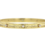 Very Narrow Flat Thin Bangle with Diamonds