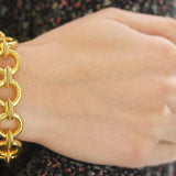 "Ravenna" Link Bracelet With draft Closure Clasp