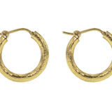 Small Hammered Hoops, 20mm