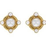 Pearls Set On Godron With Detachable South Sea Pearl Drop Earrings