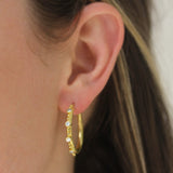 Large Diamond Hoop Earrings