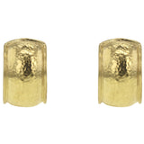 Curved Wide Gold Hoop Earrings