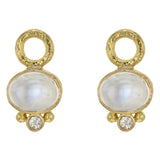 Oval Cabochon Moonstone Earring Charms