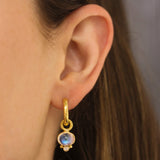 Oval Cabochon Moonstone Earring Charms