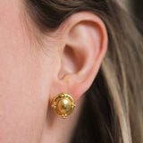 Sarabella Gold Dome Studs with Triads For Charms