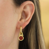 Round Carnelian Earring Charms