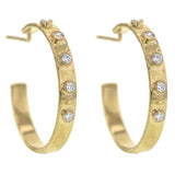 Diamond Ribbon Hoop Earrings
