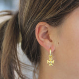Small Maltese Cross Earring Charms for Hoops