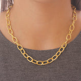 17" "Volterra" Hammered Small Link Necklace