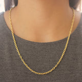 21" Handmade Gold Chain With Toggle