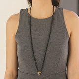 35" "Francesca" Clasp Necklace With 4mm Faceted Spinels