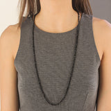 35" "Francesca" Clasp Necklace With 4mm Faceted Spinels