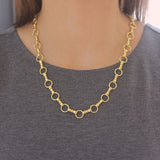 21" "Celtic" Hammered Link Necklace