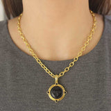 17" "Orvieto" Hammered Link Necklace