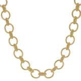 17" "Lampedusa" Link Necklace With Braided Connectors