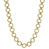 21" "Farnese" Large Hammered Link Necklace