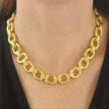 17" "Borghese" Link Necklace with Toggle and Ring Closure