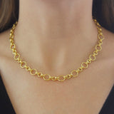 17" "Bellariva" Gold Round Link Necklace