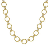 17" Diamond "Rimini" Link Necklace with Diamond-Tipped Toggle & Ring Closure