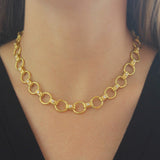 17" Diamond "Rimini" Link Necklace with Diamond-Tipped Toggle & Ring Closure