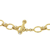 17" Diamond "Rimini" Link Necklace with Diamond-Tipped Toggle & Ring Closure
